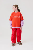 Extra Double Tee Poppy/Lilac