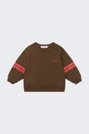 Varsity Stripe Crewneck Chocolate